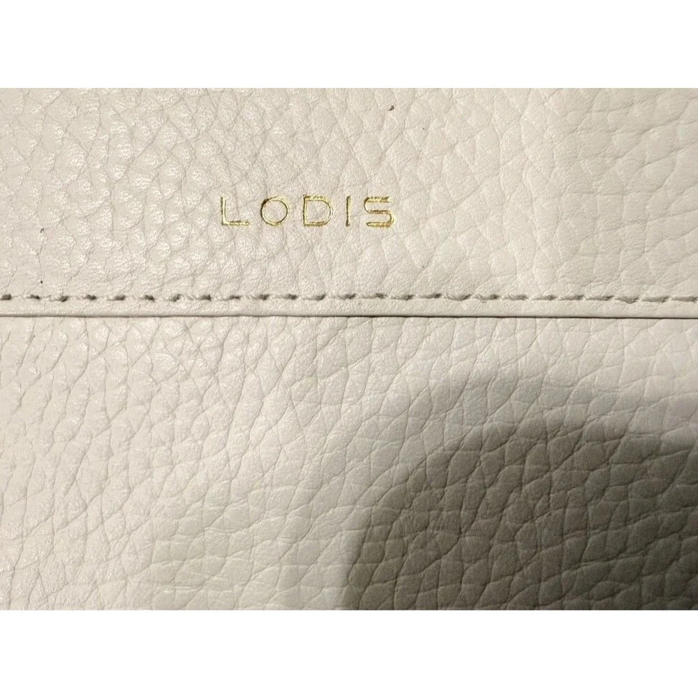 LODIS Genuine Leather Iris Skinny Wallet Snap Closure ID RFDI Protection